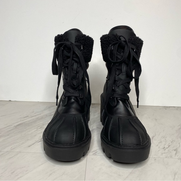 Steve Madden Northern Faux Fur Black Heeled Boot 9M - Picture 2 of 14